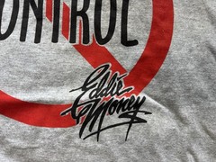 Vintage Eddie Money Shirt Mens XL Gray No Control Autographed Signed Y2K 2000s