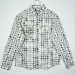 F.U.S.A.I. Jeans Mens XXL Plaid Button Snap Shirt Black White Utility Streetwear