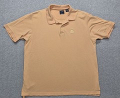 IZOD Mens Large Silk Wash Polo Shirt Coral Orange Short Sleeve Golf Casual