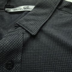 Travis Mathew Mens Shirt Large Heather Black Prestige 7 The D Button Up Casual L