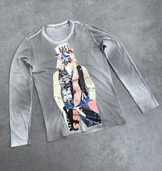 Rare Runway 2005 JOHN GALLIANO Handcrafted Gazette Man Long Sleeve Shirt Size M