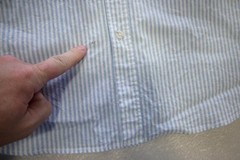 Topman Dress Shirt Striped Long Sleeve Stretch Casual Button Up Mens Sz Large