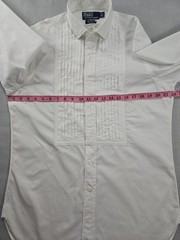 Polo Ralph Lauren Pleated Bib Tuxedo Shirt 15.5/33 Estate Formal Custom Fit Vtg