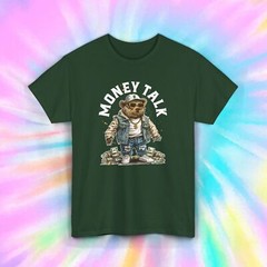 Money Talk Bear T-Shirt | Funny Hip Hop Bear Graphic Tee | Cool Streetwear