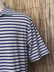 Peter Millar-Summer Comfort Mens SS 3-Button Polo-Size Large-Poly Spandex Blend