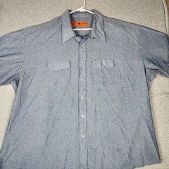 Red Kap SC24 Mens Industrial Work Shirt, Short Sleeve 4XL Snap Button Made In US