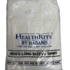 Healthrite by Haband Men’s Long Sleeve Thermal Shirt Size L Off White New
