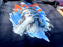 Knicks Statue of Liberty Brunson T Shirt Black Tee “LARGE” Team Names