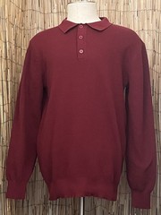 Coofandy Mens LS 3-Button Polo-Medium-NWT-100% Polyester Knit