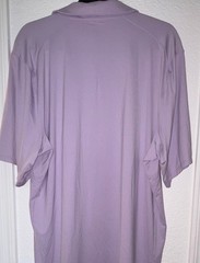 Lululemon Men’s Purple Solid Short Sleeve Collared Button Polo Shirt Logo L