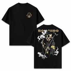 Bonezido Skeleton Firefighter Double Sided Vintage Graphic Tee