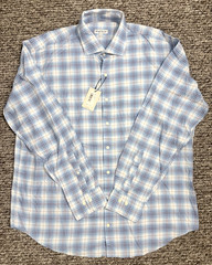 New Peter Millar Crown Wester Summer Soft CBLU Cotton Sport Shirt ,Men’s XL,$160