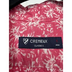 Cremieux Classics Mens Large Pink White Floral Short Sleeve Cotton Button Down