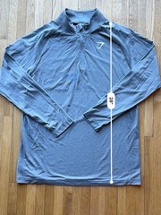 Gymshark Men’s Long-Sleeve 1/4 Zip Pullover – XL, running athletic breathable