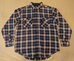 VTG 90s Northwest Territory Plaid Flannel Shirt Mens M Acrylic thin Button Up