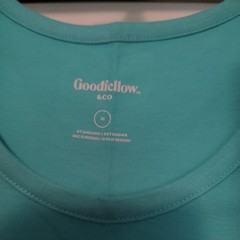 2 Pack Medium Turquoise Tank Tops chest 19 1/2″ Round Neck Goodfellow & Co.