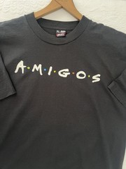 Vintage AMIGOS Friends TV Show Parody Single Stitch XL Spanish Club T-Shirt 90s