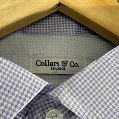 Collars & Co Shirt Mens 3XL Polo Houndstooth Dress Collar Casual