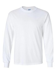 NEW XL White G240 2400 Gildan Ultra Cotton Long-Sleeve T-Shirt Plain