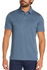 NWT Banana Republic Men’s M Luxe Touch Performance Polo Shirt Blue Cotton C1184
