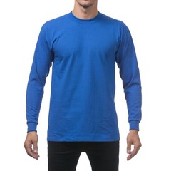 PROCLUB MENS HEAVYWEIGHT LONG SLEEVE T SHIRTS PRO CLUB CASUAL COTTON TEE SHIRT