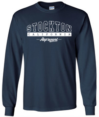 Stockton California State T-Shirt Long Sleeve Graphic Tees Unisex Apparel