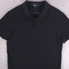 Fred Perry M3600 Short Sleeve Black Textured Knit Casual Polo Shirt Mens XL