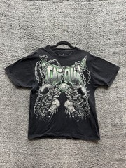Vintage Y2k Tapout Skull Graphic Crewneck Short Sleeve T-Shirt Black Mens Size L