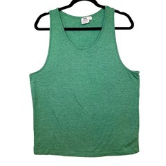 Topman Tank Top Mens Size Medium Green Heathered Sleeveless Scoop Neck Shirt