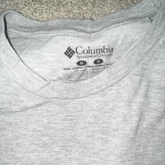Columbia Men’s M Gray Cotton Blend Knit Crew Neck Dog Logo Graphic T-Shirt