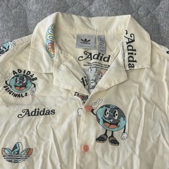 Adidas Originals ENJOY SUMMER RESORT Button Shirt Hawaiian Rayon Lightweight Sm.