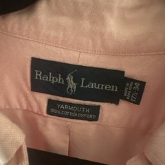 Ralph Lauren Polo Pink Solid Yarmouth Dress Shirt Size 17.5 34 Long Sleeve