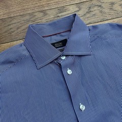 Eton Of Sweden Contemporary Fit Purple Striped Button Up Shirt 41 16