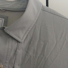 Poncho Gray Magnetic Short Sleeve Point Collar Button-Up 3XL Pocket