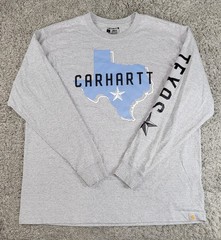 Carhartt Men’s Large Loose Fit Heavyweight Long Sleeve Texas Graphic T-Shirt