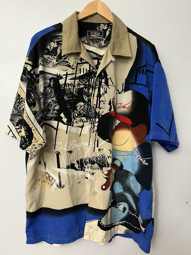 Webs Cartoon Power of Money Multicolor Shirt 2x Novelty Front And Back
