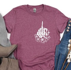 Surviving Purely Out Of Spite Shirt, Skull Floral Tee, Positive Vibes T-Shirt