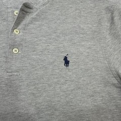 Polo Ralph Lauren Henley Shirt Mens Large Gray Featherweight Mesh Tee Casual