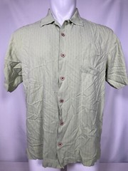 Tommy Bahama Line In The Sand Shirt Dusty Thyme Striped Men’s MEDIUM