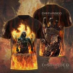 Disturbed Rock Music Band 3D T-Shirt reprint VK13853