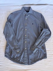Ralph Lauren Blue Gingham Button Down Shirt