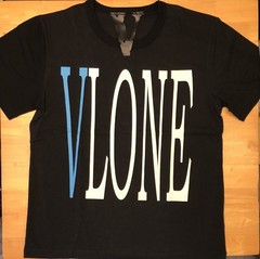 Vlone Staple Light Blue / Black T-shirt Size L – Ships Same Day
