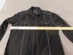 Machine Shirt Button Down Men’s XL 100% Cotton Machine Wash Pockets Snaps E114