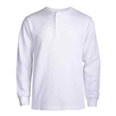 New Mens Thermal Henley Shirt T-shirts Long Sleeve Cotton Pullover Comfy Button