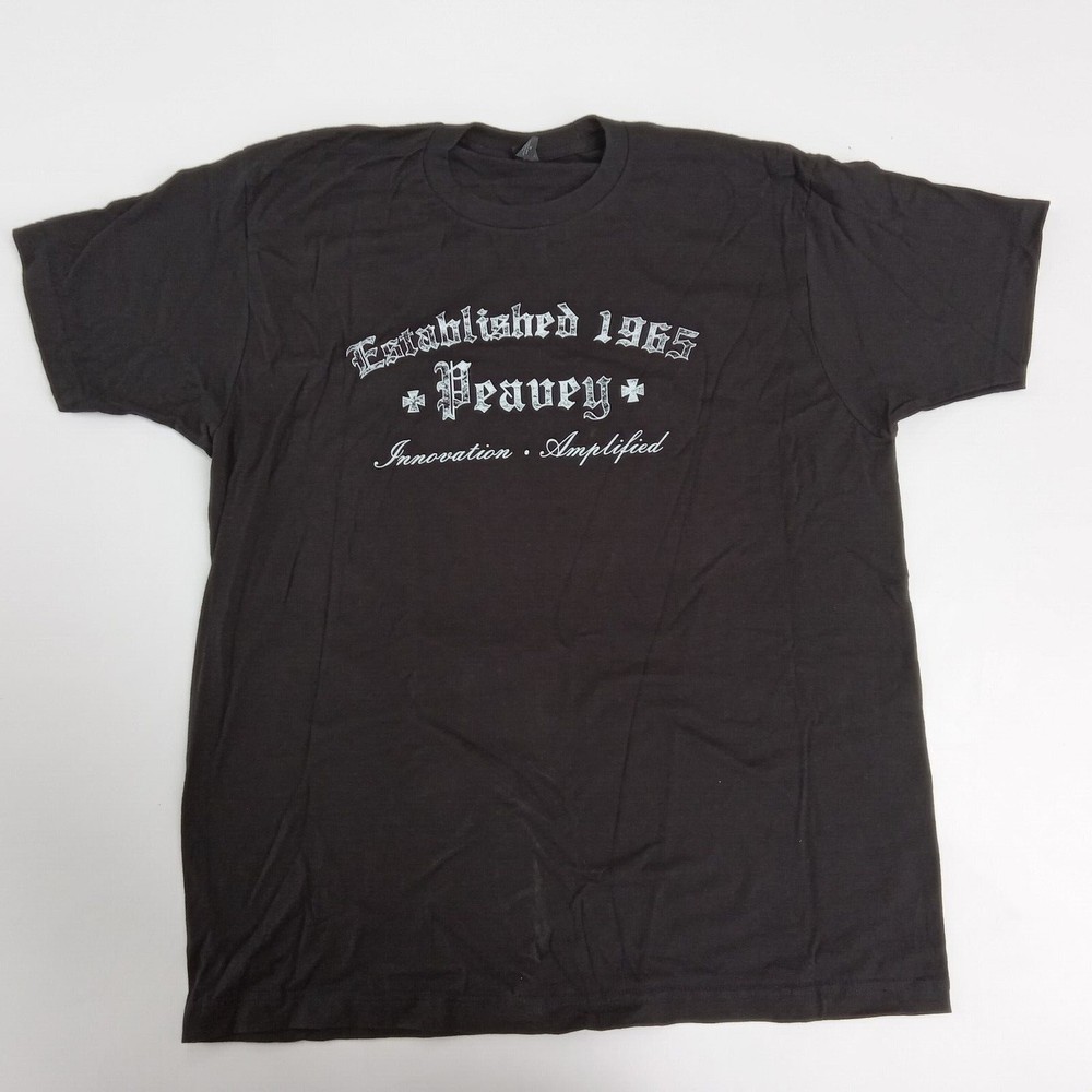 Official Authentic Peavey Gothic T-Shirt Established 1965 Black Graphic Tee