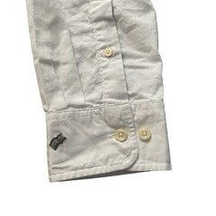 NWT Tommy Hilfiger Men’s Embroidered Flag Oxford Long Sleeve Causal Shirt White