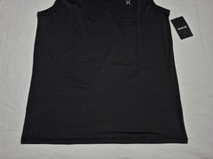 Hurley Mens Icon Sleeve less Sun Black Beach Summer Shirt Quick Dry UPF 50+