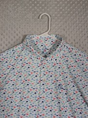 Rhoback Polo Shirt Men’s 2XL Dinosaurs AOP Golf Performance Stretch EUC