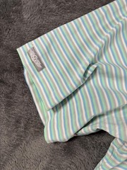 Straight Down Polo Shirt Mens Medium Stripe Edgewood Country Club Golf Stretch