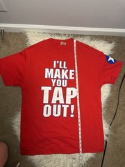 Vintage 2001 Kurt Angle I’ll Make You Tap Out Wrestling WWF T-Shirt Size L Y2K